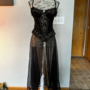 1980s Fredericks of Hollywood Corset Top Dress Lingerie